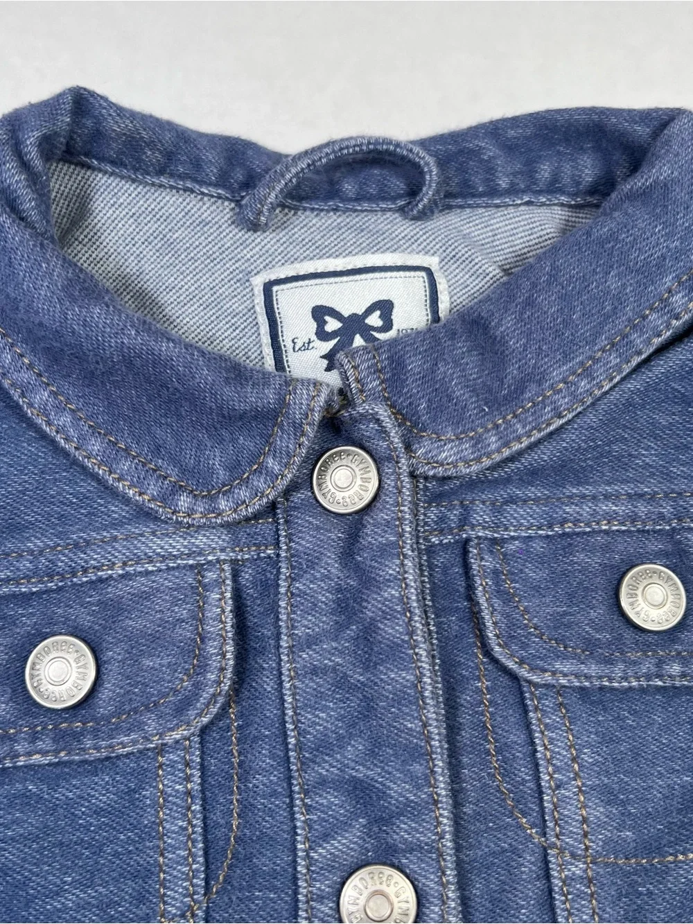 Gymboree Soft & Stretchy Blue Denim-Style Girls' Jacket Sz 2-3T